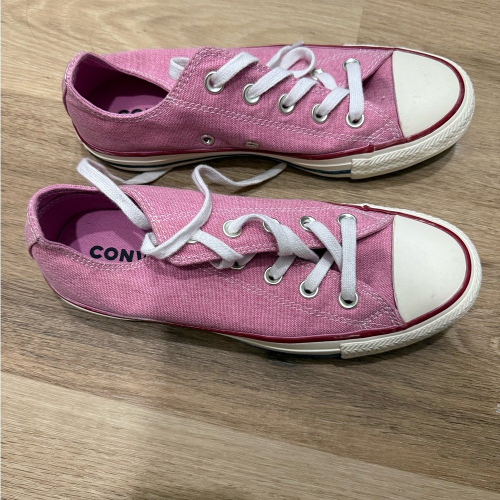 Converse Women's Pink Low-Top Sneakers - Picture 2 of 2